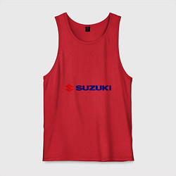Майка мужская хлопок Suzuki, цвет: красный