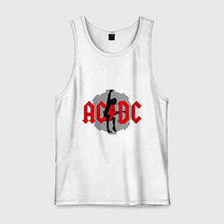 Майка мужская хлопок AC/DC: Angus Young, цвет: белый