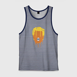 Майка мужская хлопок Дональд Трамп, цвет: синяя тельняшка