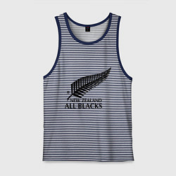Майка мужская хлопок New Zeland: All blacks, цвет: синяя тельняшка