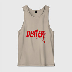 Майка мужская хлопок Dexter Blood, цвет: миндальный