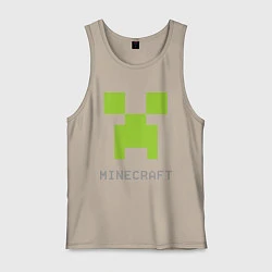 Мужская майка Minecraft logo grey