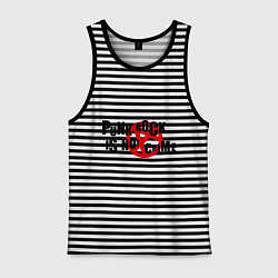 Майка мужская хлопок Punk Rock is not a crime, цвет: черная тельняшка