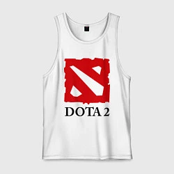 Майка мужская хлопок Dota 2: Logo, цвет: белый