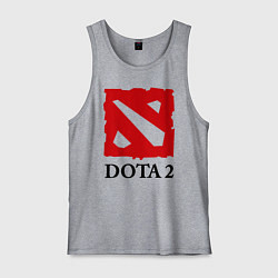 Майка мужская хлопок Dota 2: Logo, цвет: меланж