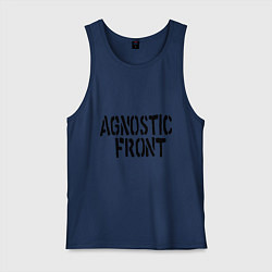 Майка мужская хлопок Agnostic front, цвет: тёмно-синий