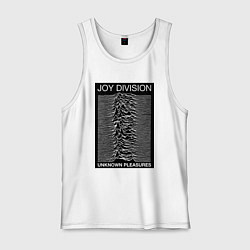 Майка мужская хлопок Joy Division: Unknown Pleasures, цвет: белый