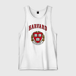 Майка мужская хлопок Harvard university, цвет: белый