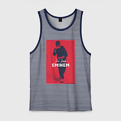 Майка мужская хлопок Slim Shady: Eminem, цвет: синяя тельняшка