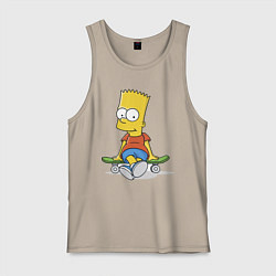 Мужская майка Барт на скейте