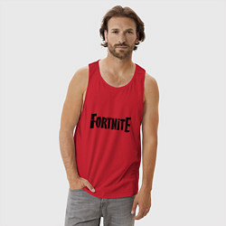 Майка мужская хлопок Fortnite Logo, цвет: красный — фото 2