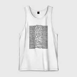 Майка мужская хлопок Unknown Pleasures, цвет: белый