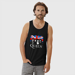 Майка мужская хлопок Queen UK, цвет: черный — фото 2