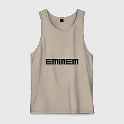 Майка мужская хлопок Eminem: minimalism, цвет: миндальный