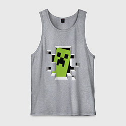 Майка мужская хлопок Crash Minecraft, цвет: меланж