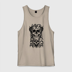 Майка мужская хлопок Slayer Skulls, цвет: миндальный