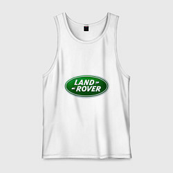 Майка мужская хлопок Logo Land Rover, цвет: белый