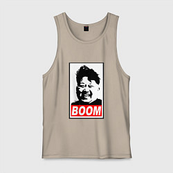Майка мужская хлопок BOOM: Kim Chen Eun, цвет: миндальный