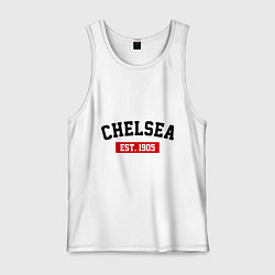 Майка мужская хлопок FC Chelsea Est. 1905, цвет: белый