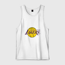 Майка мужская хлопок LA Lakers, цвет: белый