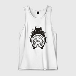 Майка мужская хлопок Narute Totoro, цвет: белый