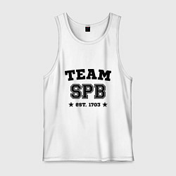 Майка мужская хлопок Team SPB est. 1703, цвет: белый