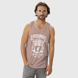 Майка мужская хлопок Liverpool: Est 1892, цвет: пыльно-розовый — фото 2