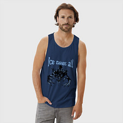 Майка мужская хлопок Ice Takes All, цвет: тёмно-синий — фото 2