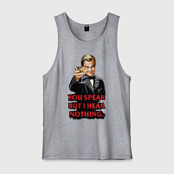 Майка мужская хлопок Gatsby: You Speak, цвет: меланж