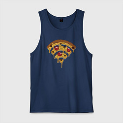 Майка мужская хлопок Wi-Fi Pizza, цвет: тёмно-синий