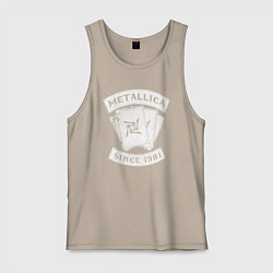 Майка мужская хлопок Metallica Since 1981, цвет: миндальный