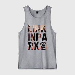 Майка мужская хлопок Linkin Park, цвет: меланж