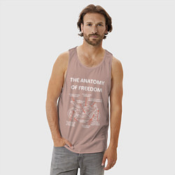 Майка мужская хлопок The Anatomy of Freedom, цвет: пыльно-розовый — фото 2