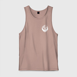 Майка мужская хлопок Fallout: Brotherhood of Steel, цвет: пыльно-розовый