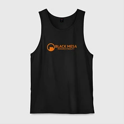 Майка мужская хлопок Black Mesa: Research Facility, цвет: черный