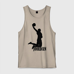 Майка мужская хлопок Jordan Basketball, цвет: миндальный