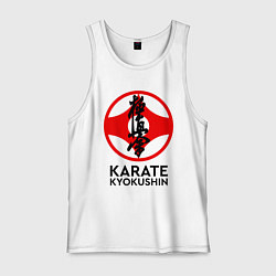 Майка мужская хлопок Karate Kyokushin, цвет: белый