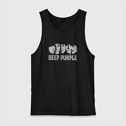 Майка мужская хлопок Deep Purple, цвет: черный