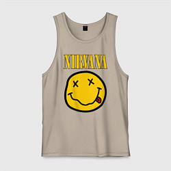 Майка мужская хлопок NIRVANA, цвет: миндальный