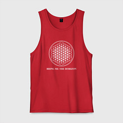 Майка мужская хлопок BRING ME THE HORIZON, цвет: красный
