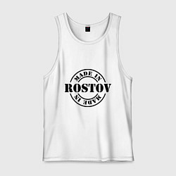 Майка мужская хлопок Made in Rostov, цвет: белый