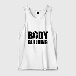 Майка мужская хлопок Bodybuilding, цвет: белый