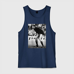 Майка мужская хлопок Лев Яшин, цвет: тёмно-синий