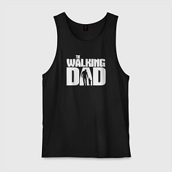 Майка мужская хлопок The walking dad, цвет: черный