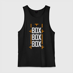 Майка мужская хлопок Box box box, цвет: черный