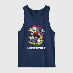 Майка мужская хлопок UNDERTALE, цвет: тёмно-синий