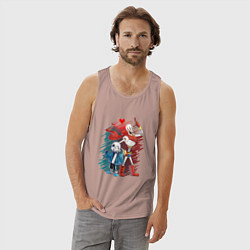 Майка мужская хлопок UNDERTALE, цвет: пыльно-розовый — фото 2