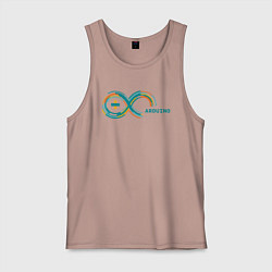 Майка мужская хлопок Arduino, цвет: пыльно-розовый