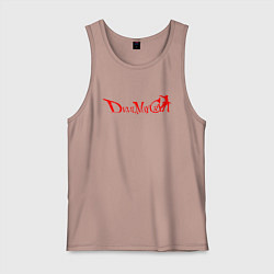 Майка мужская хлопок DEVIL MAY CRY DMC, цвет: пыльно-розовый