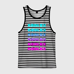 Майка мужская хлопок ROBLOX, цвет: черная тельняшка